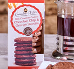 Milk Chocolate Coated Chocolate Chip and Orange Biscuits
