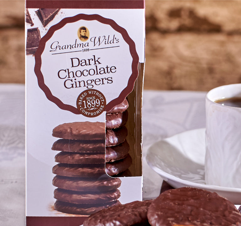 Dark Chocolate Coated Ginger Biscuits