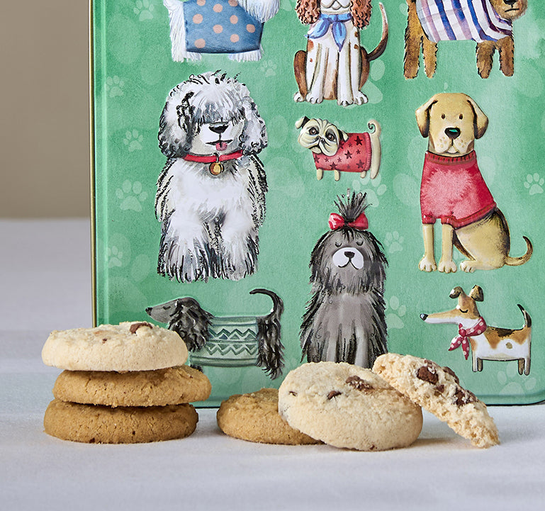 Embossed Dogs in Jumpers Tin