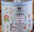 Embossed Garden & Beehive Round Tin