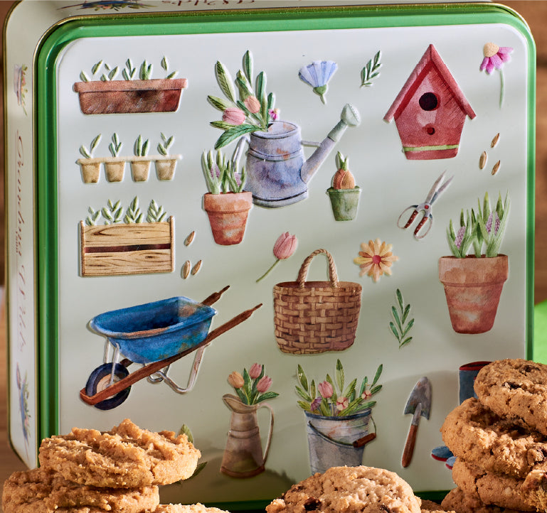 Embossed Pottering Garden Tin