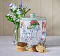 Embossed Garden Retreat Round Tin