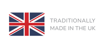 Logo with British flag, text 'Traditionally Made in the UK', and 'Baked Without Compromise Since 1899' on a white background.