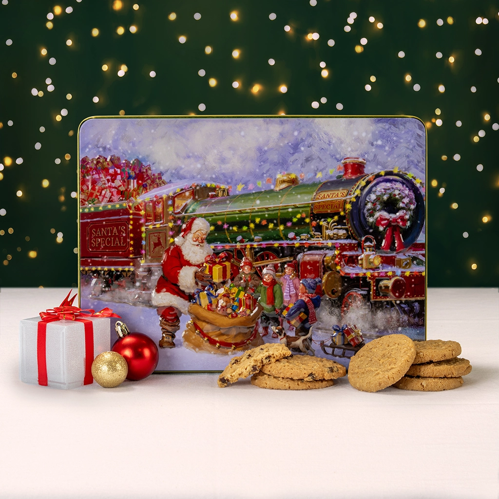 Santa Train Tin