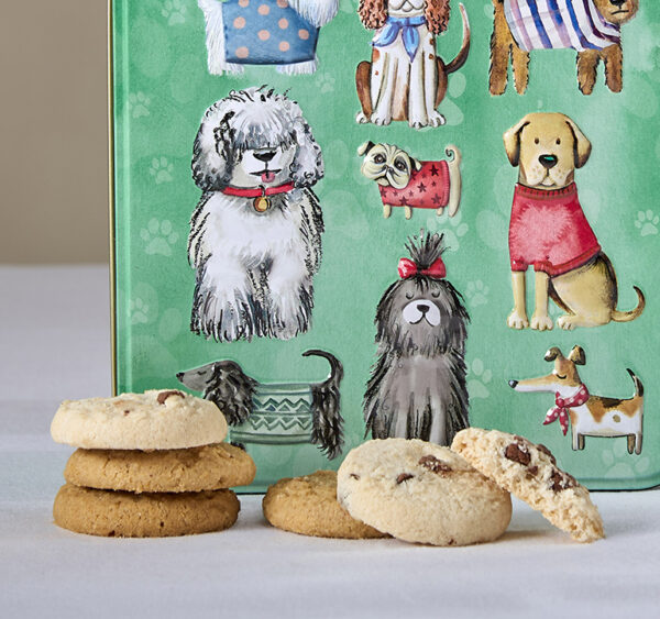 Embossed Dogs in Jumpers Tin With Assorted Biscuits - Image 3