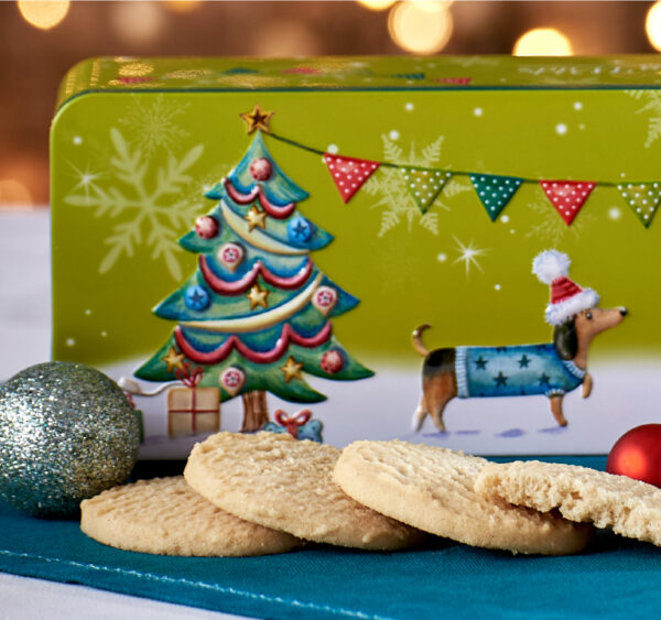 Embossed Christmas Dogs Party Tin - Image 2