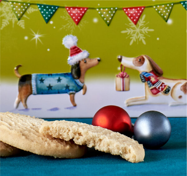 Embossed Christmas Dogs Party Tin - Image 3
