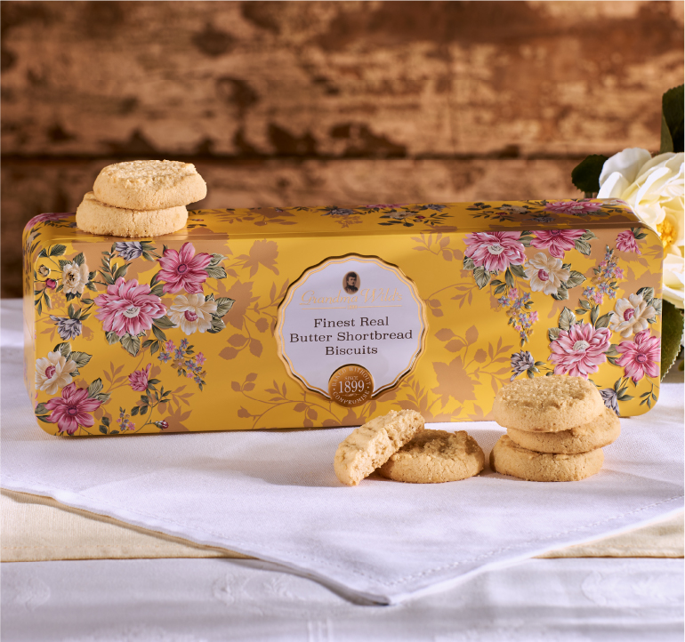 Victorian Floral Buttery Shortbread Biscuit Tin