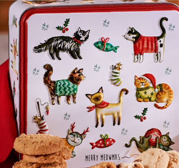 Embossed Merry Meowmas Tin - Image 2