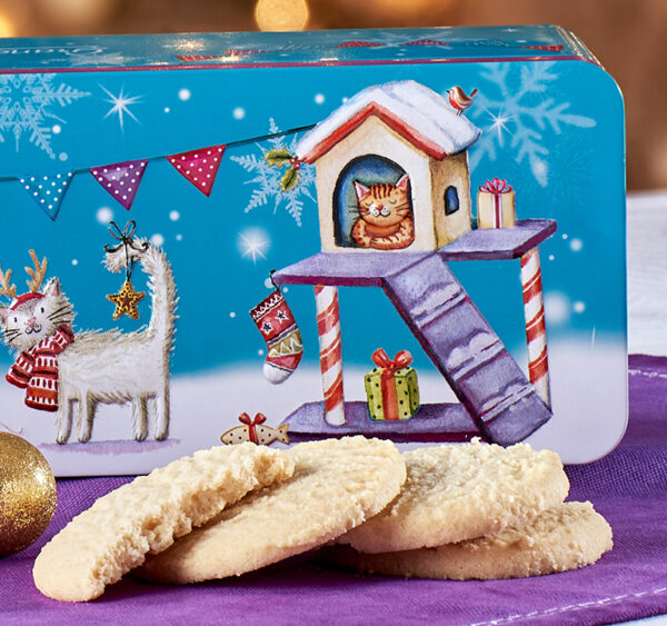 Embossed Cat Xmas Party Tin - Image 3