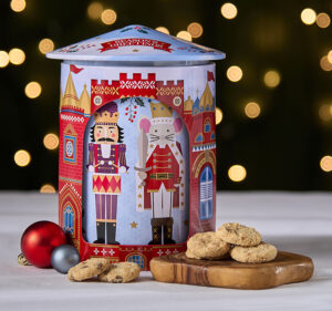 Embossed Nutcracker Musical Rotating Tin