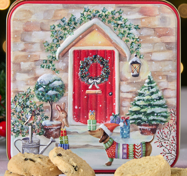 Embossed Festive Doorstep Delights Tin - Image 2