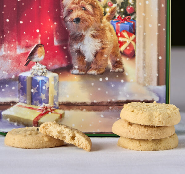 Embossed Cockapoo on a Doorstep Tin - Image 3
