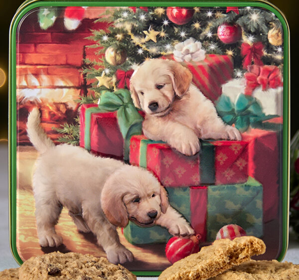 Embossed Puppies & Presents Tin - Image 2