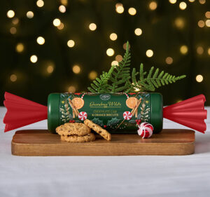 Embossed Christmas Candy Cane Cracker