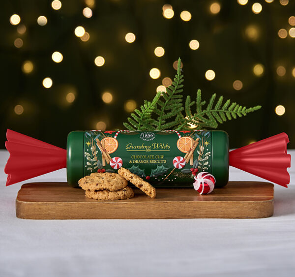 Embossed Christmas Candy Cane Cracker